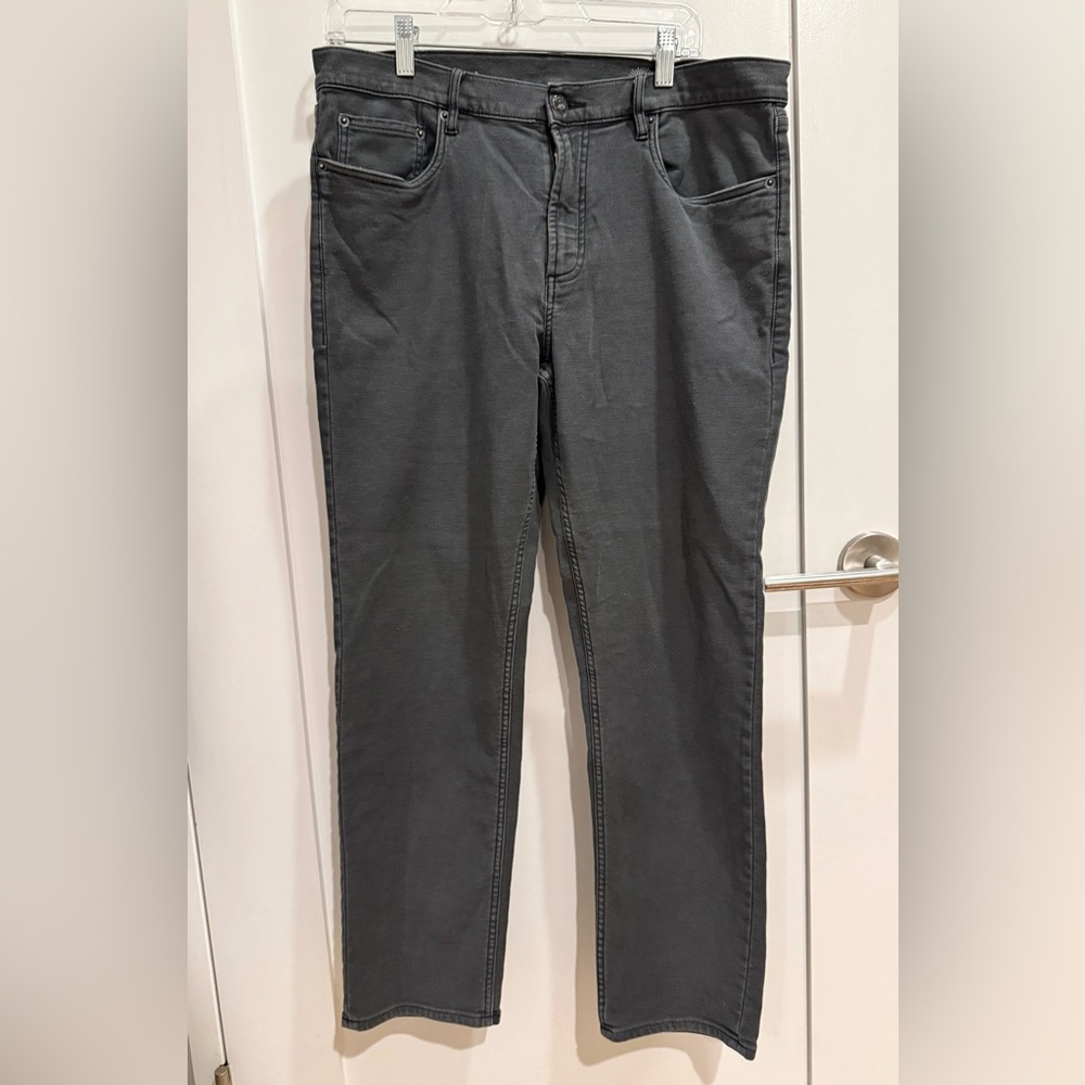 Faherty Men's Stretch Terry 5-Pocket Pant in Charcoal - 34x30
